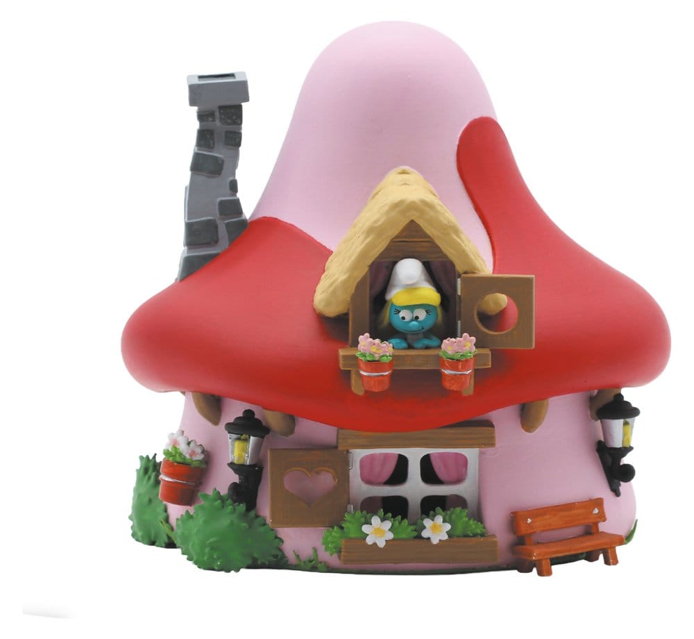 Los Pitufos: Hucha Mushroom House Smurfette 15 cm Frikytopia