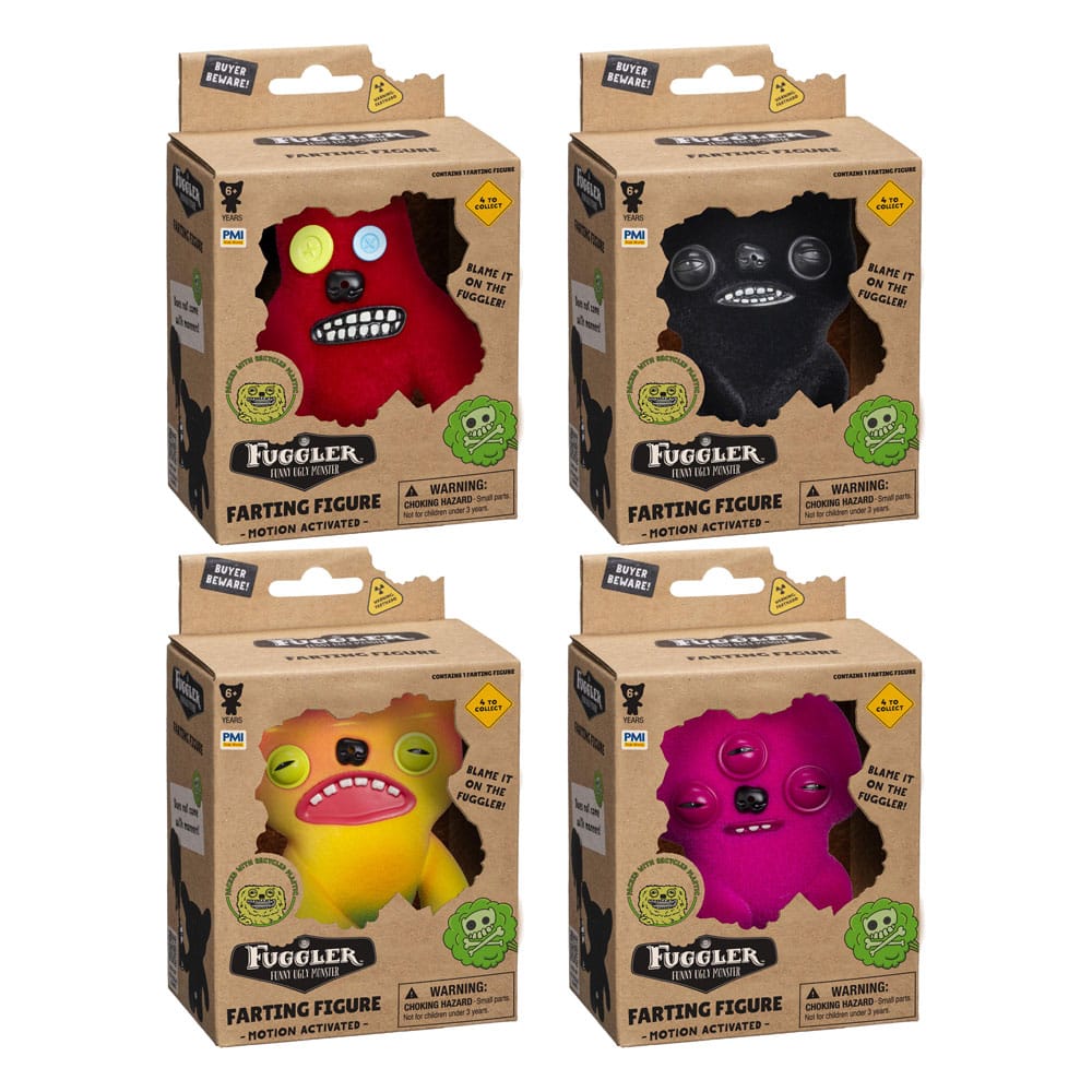 Fuggler: Farting Figures Window Box Figuras pedorras Surtido (12) Frikytopia