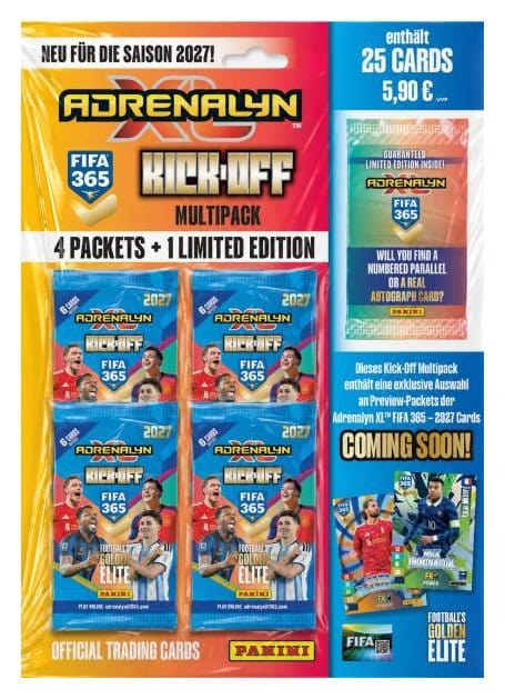 FIFA 365 Adrenalyn XL 2027 Trading Cards Kick-Off Multipack *Edición Alemán* Frikytopia