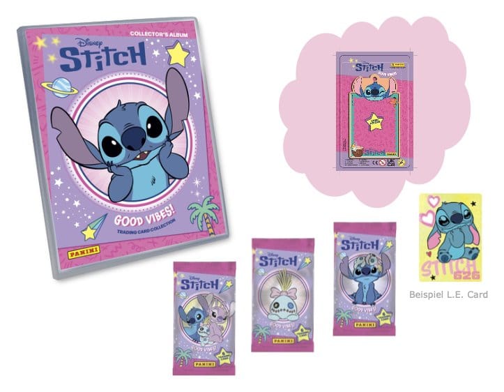 Stitch Cartas Coleccionáveis Good Vibes Starter Pack com porta-cartas *Versão Alemã*