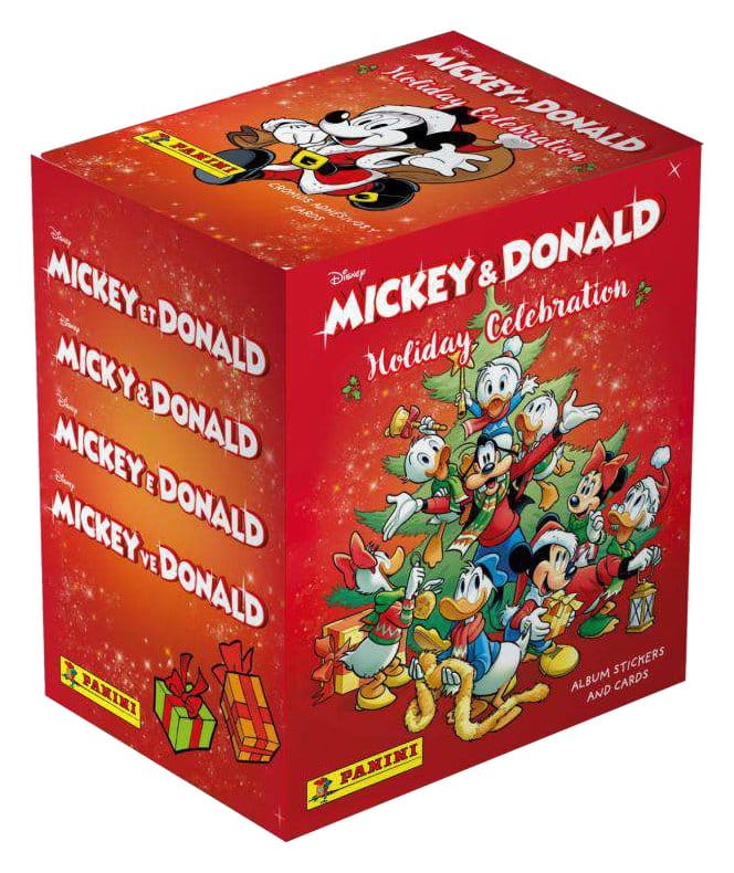 Mickey & Donald Holiday Celebration Sticker & Trading Card Collection Cajita de Sobres (36) Frikytopia