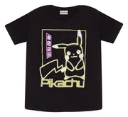 Pokémon T-shirt Pikachu Neon Black 12-13 Years