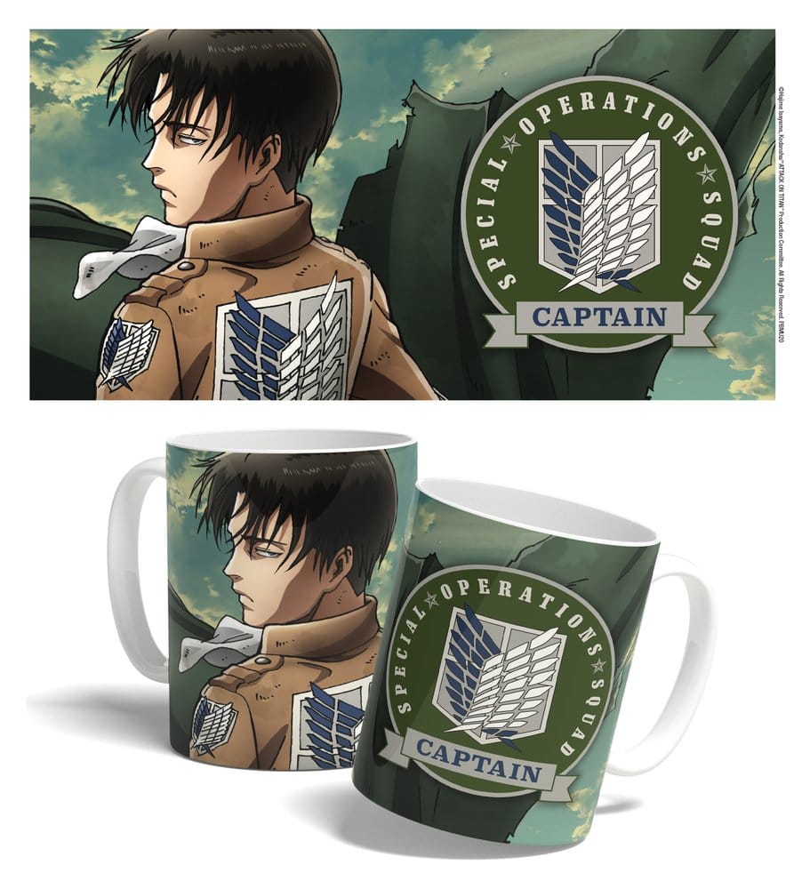 Attack on Titan Taza Levi Squad Captain 325 ml Frikytopia