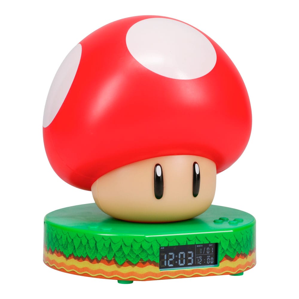 Super Mario despertador con luz Super Mushroom