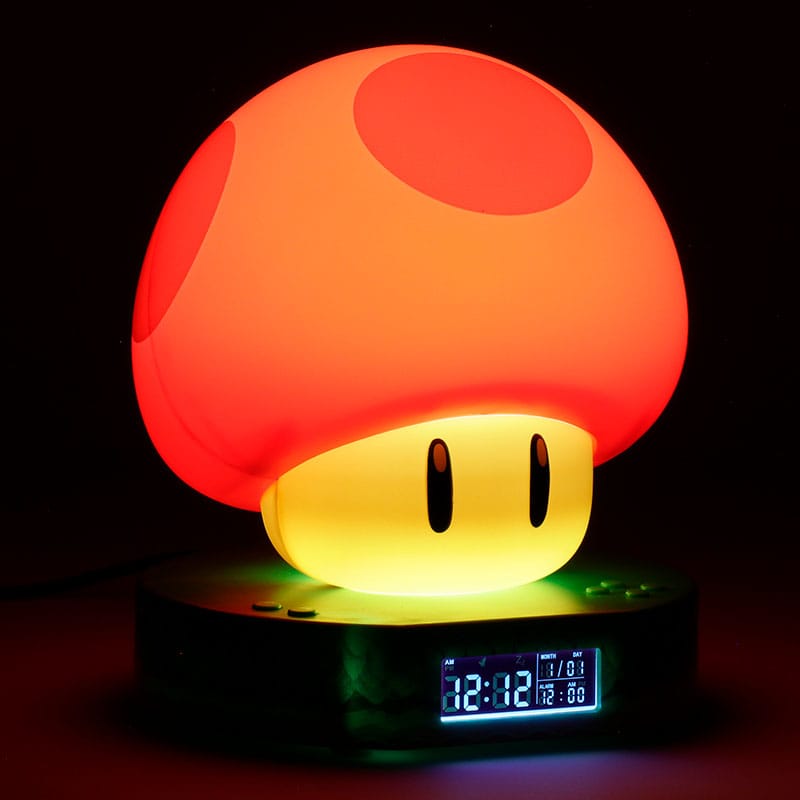 Super Mario despertador con luz Super Mushroom
