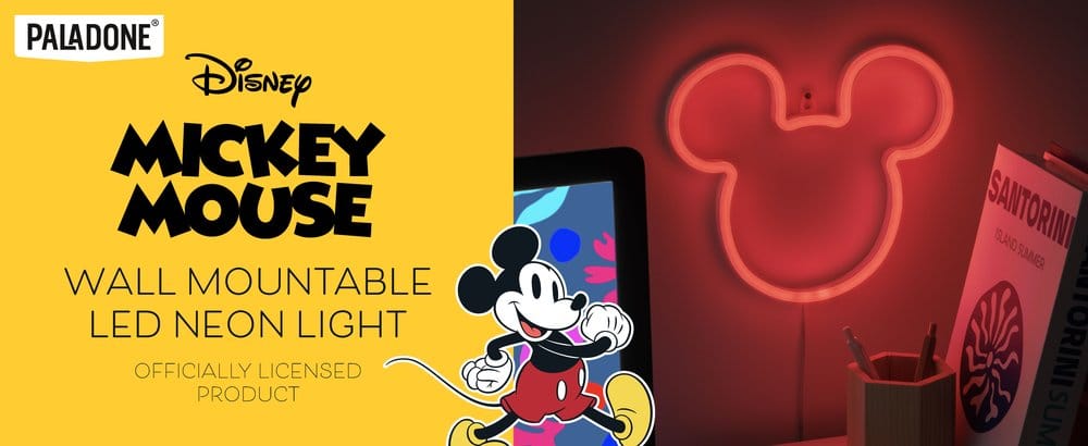 Luz neón paladone mickey mouse