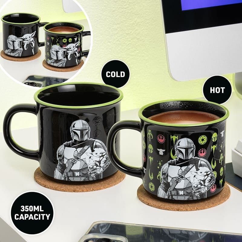 Star Wars: The Mandalorian Taza sensitiva al calor Mandalorian and Grogu
