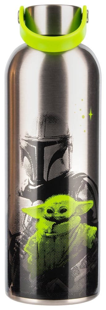 The Mandalorian Botella de agua de metal Mandalorian & Grogu Frikytopia