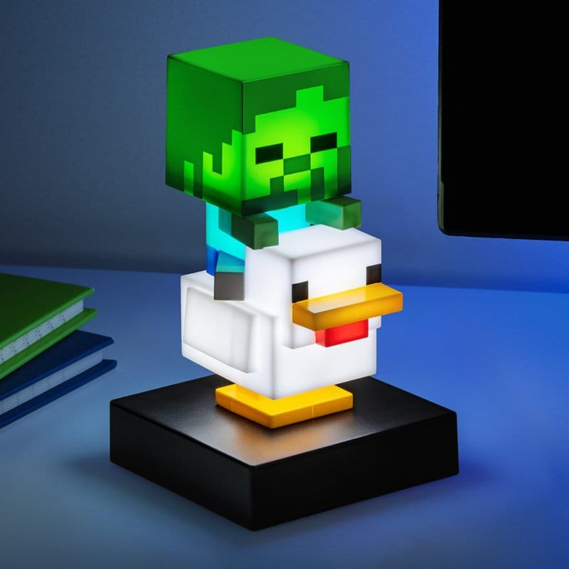 Minecraft Candeeiro Icon Chicken Jockey 13 cm