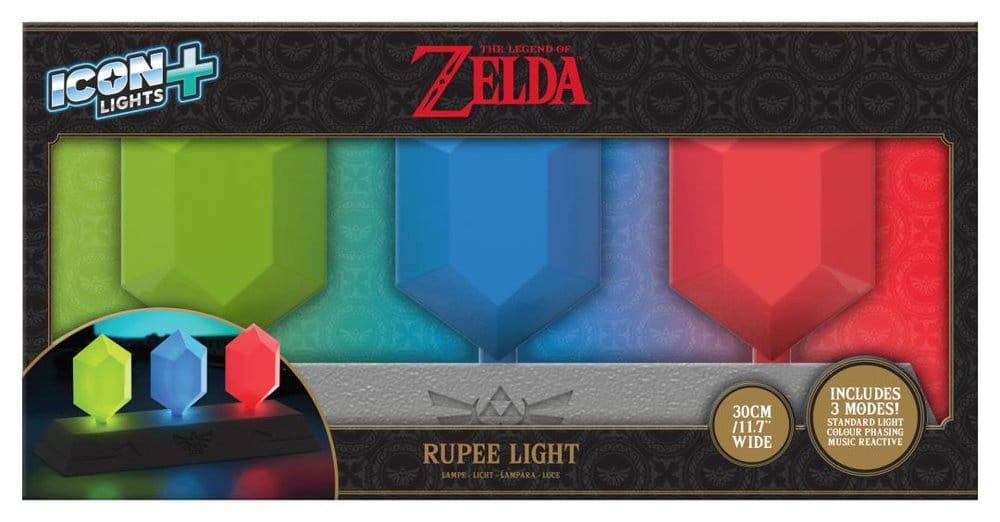 The Legend of Zelda Candeeiro Icon Light Plus Rupee 30 cm Frikytopia