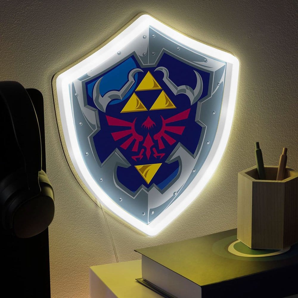 The Legend of Zelda Candeeiro de Parede Hylian Shield 27 x 23 cm