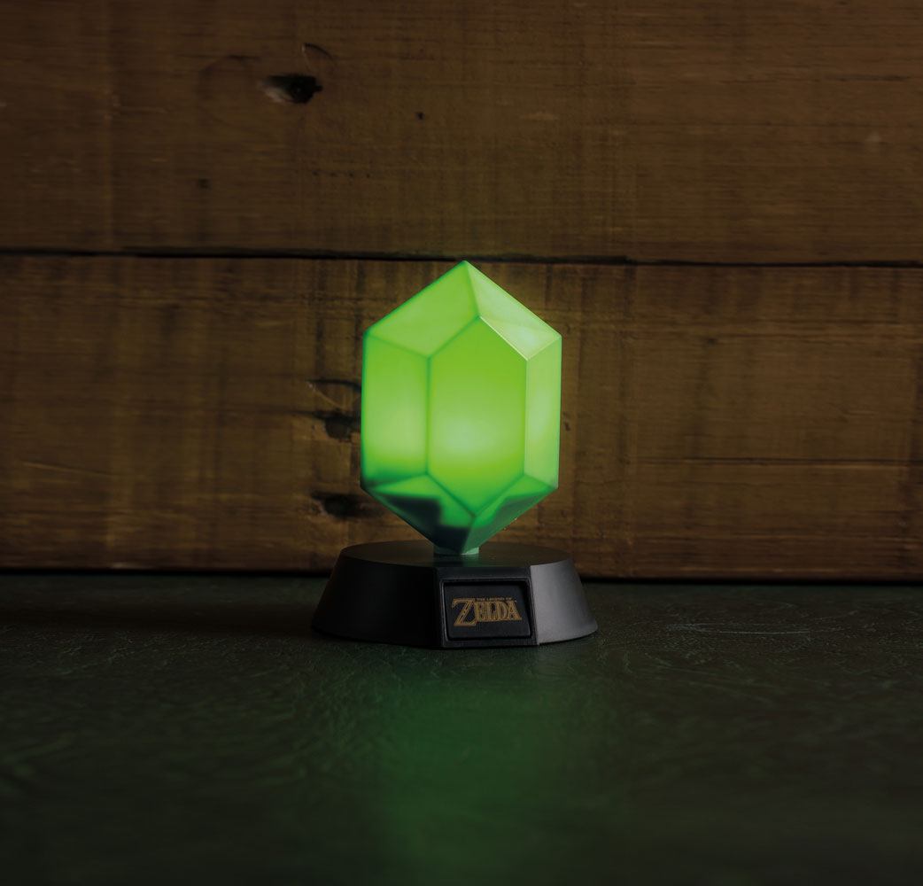 Legend of Zelda candeeiro 3D Green Rupee 10 cm Frikytopia
