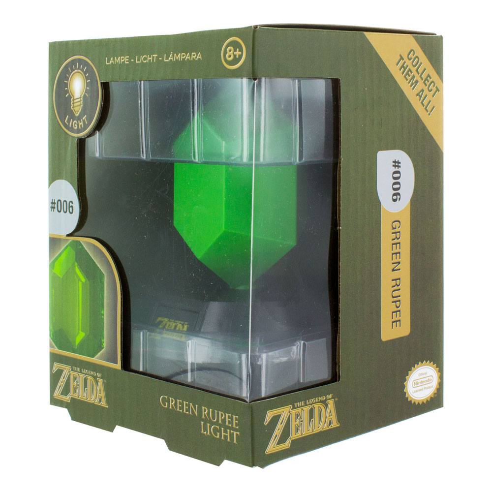 Legend of Zelda candeeiro 3D Green Rupee 10 cm