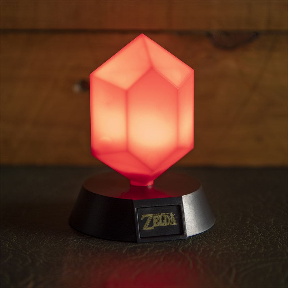 The Legend of Zelda Bros candeeiro 3D Icon Red Rupee 10 cm