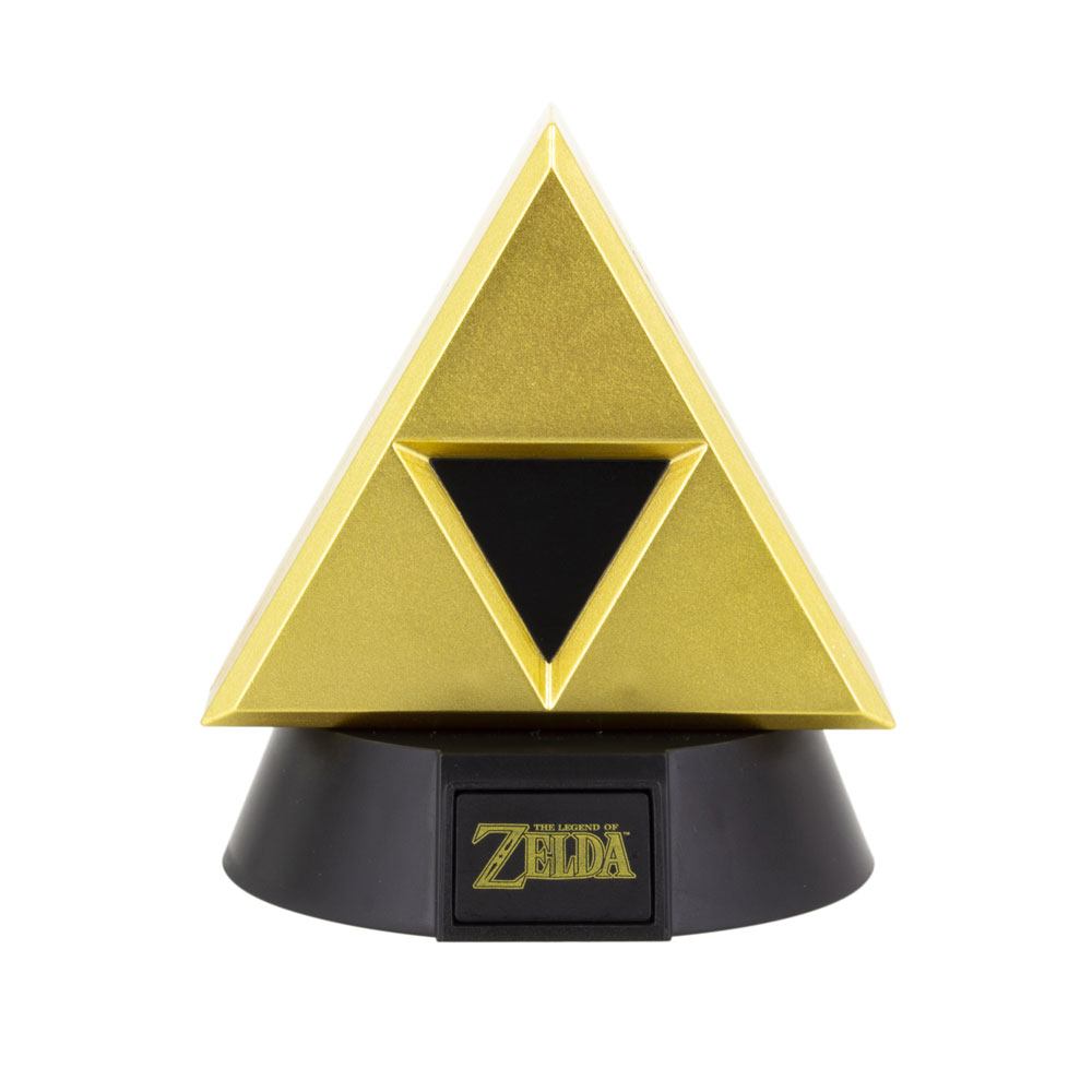 The Legend of Zelda Bros candeeiro 3D Icon Gold Triforce 10 cm Frikytopia