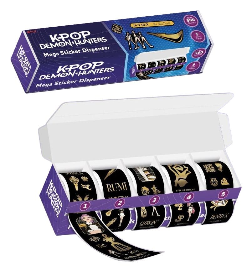 KPop Demon Hunters Dispensador de Autocolantes Dourado Frikytopia