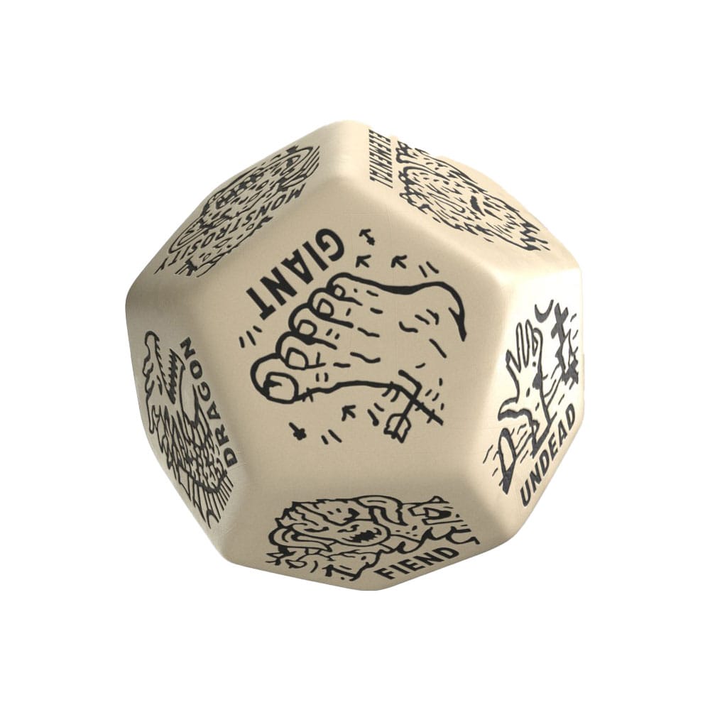 Viridian Jumbo dado Monster Generator Die D12 Beige Frikytopia