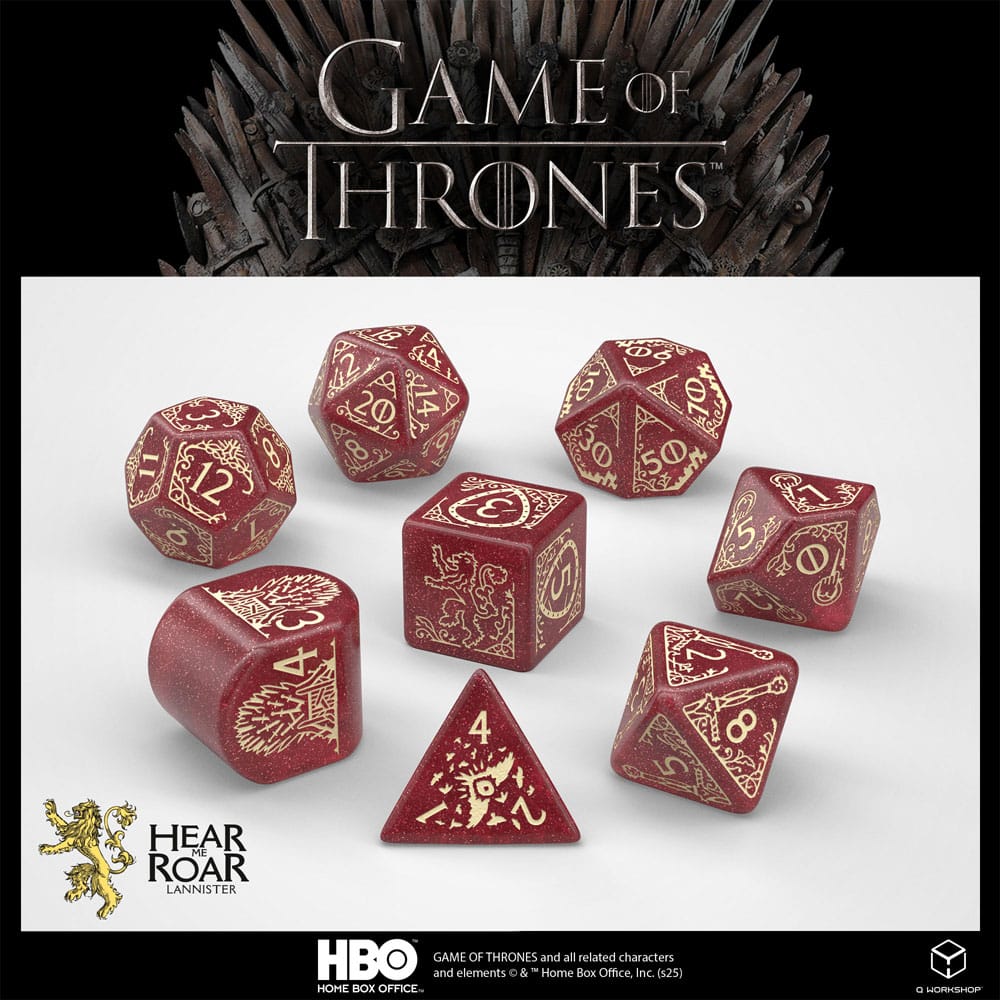 Jogo de Tronos Pack de Dados Lannister (8) Frikytopia