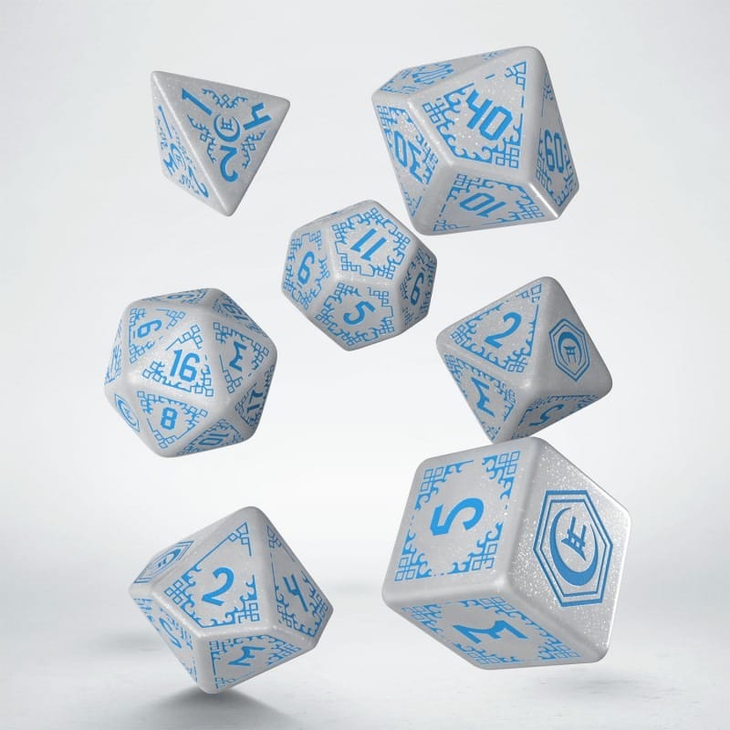 Shadow Scar Pack de 7 Dados White & Blue Frikytopia