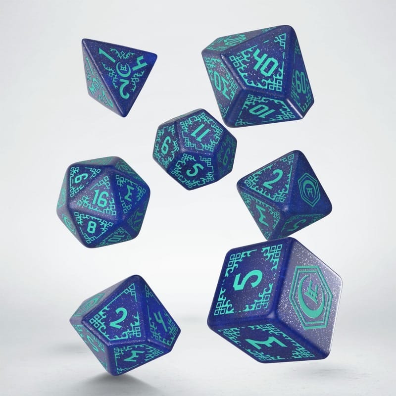 Shadow Scar Pack de 7 Dados Blue & Turquoise Frikytopia