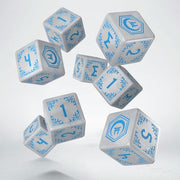 Shadow Scar Set de 8 Dados Essential White & Blue