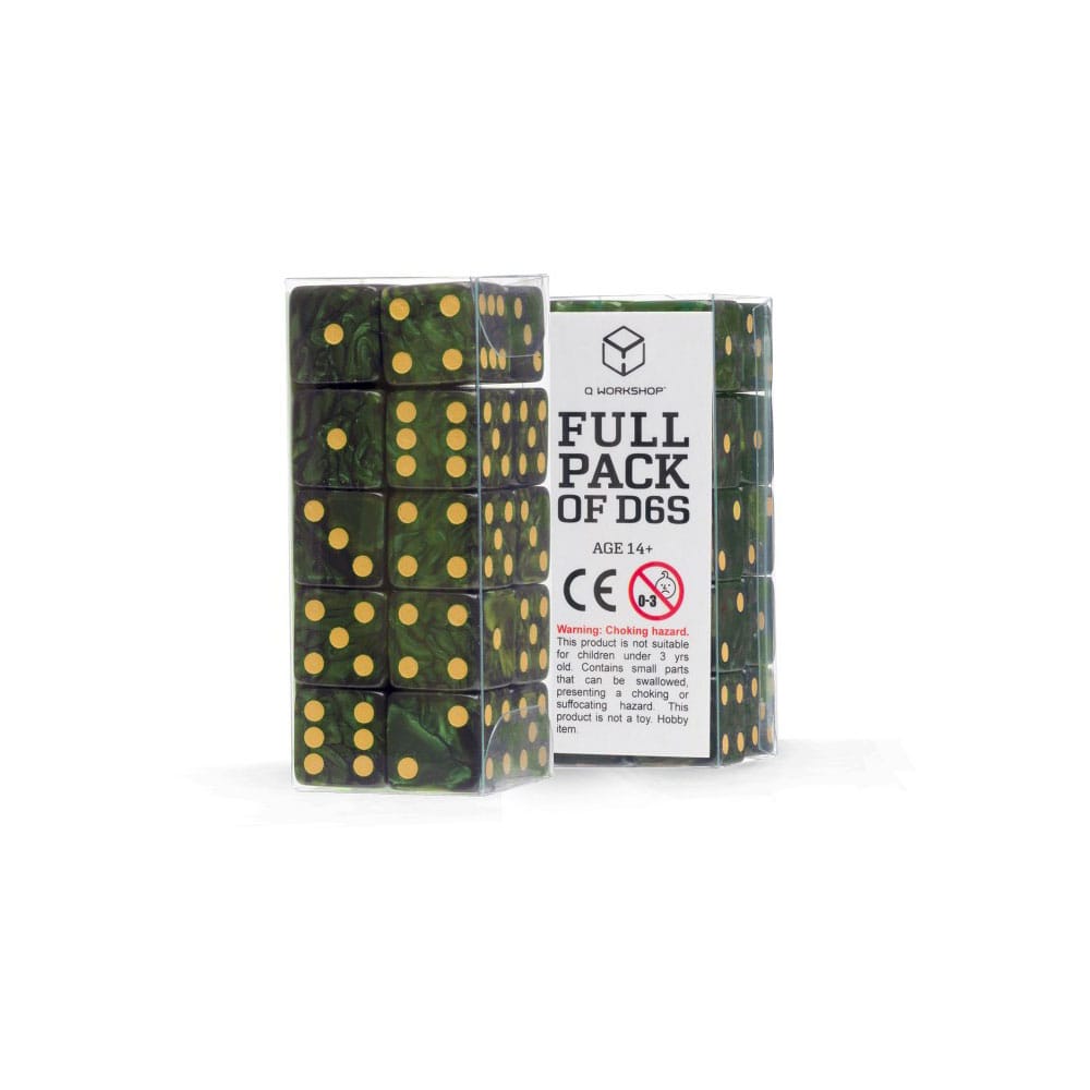 Q Workshop Pack de Dados Full Pack D6 Verde (20) Frikytopia