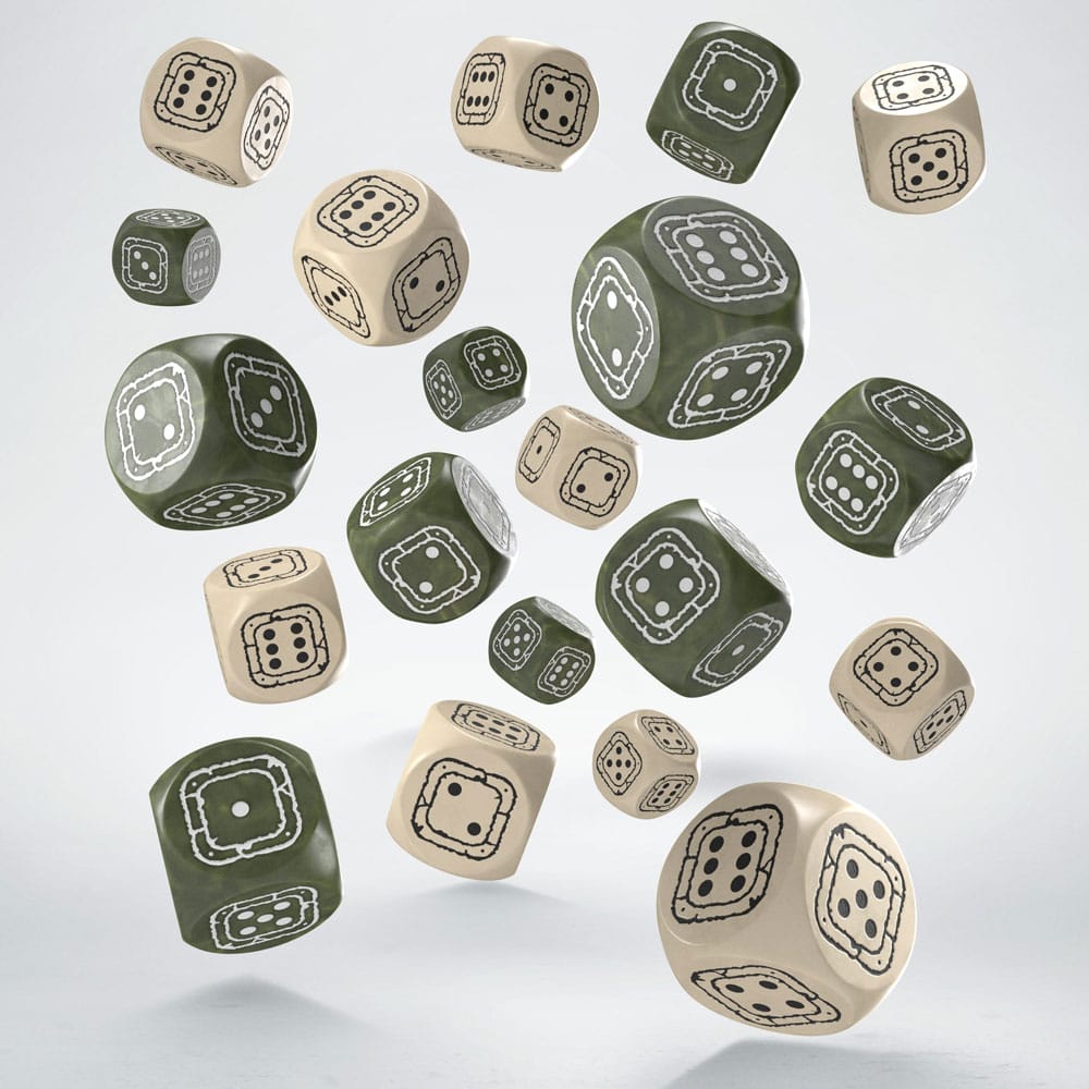 Fortress Compact D6 Pack de Dados Beige&Olive (20) Frikytopia