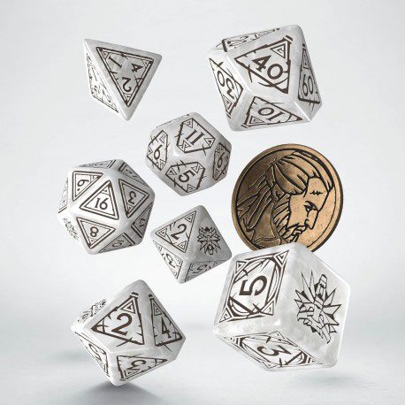The Witcher Pack de Dados Geralt The White Wolf (7) Frikytopia