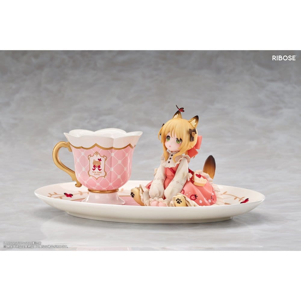 Original Character Figura PVC DLC Series Tea Time Cats Orange Cat 10 cm