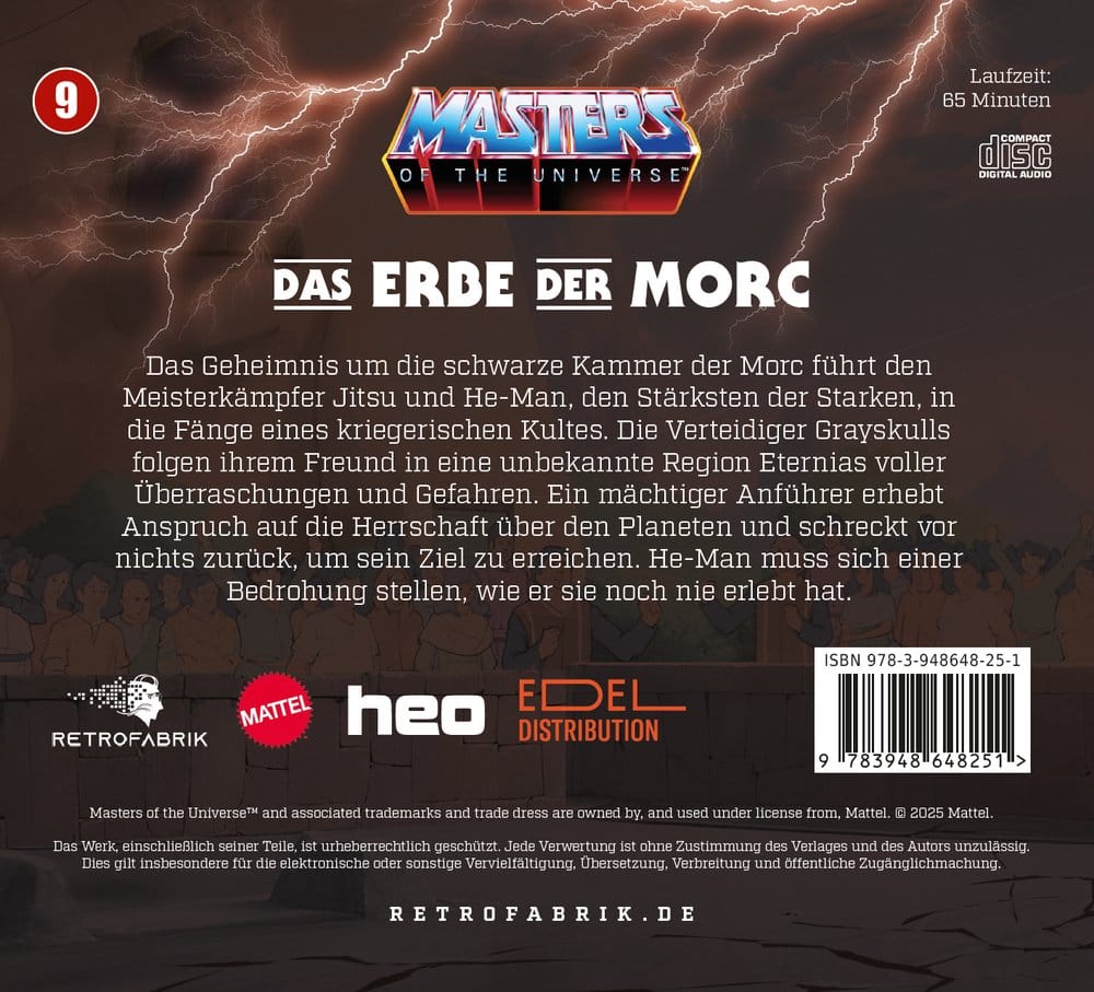 Masters of the Universe Juego Radiofónico CD Episodio 9: Das Erbe der Morc *Edición Alemán*