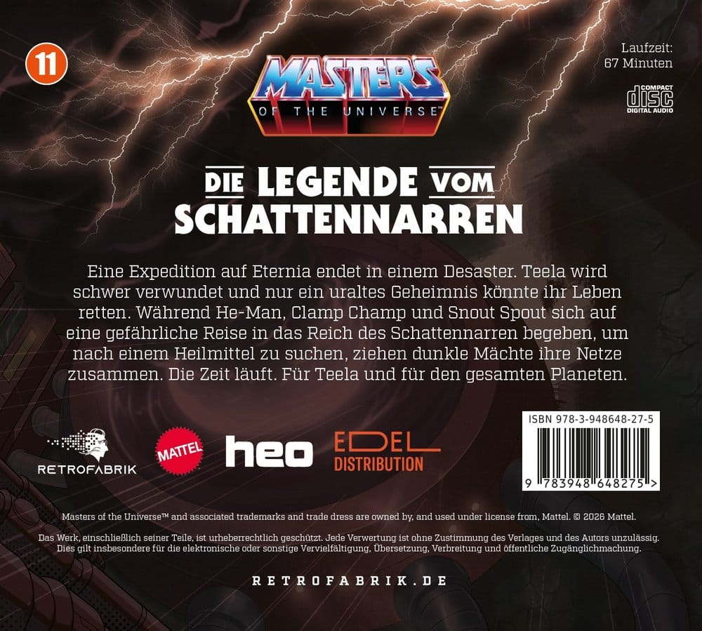 Masters of the Universe Juego Radiofónico CD Episodio 11: Die Legende vom Schattennarren *Edición Alemán*