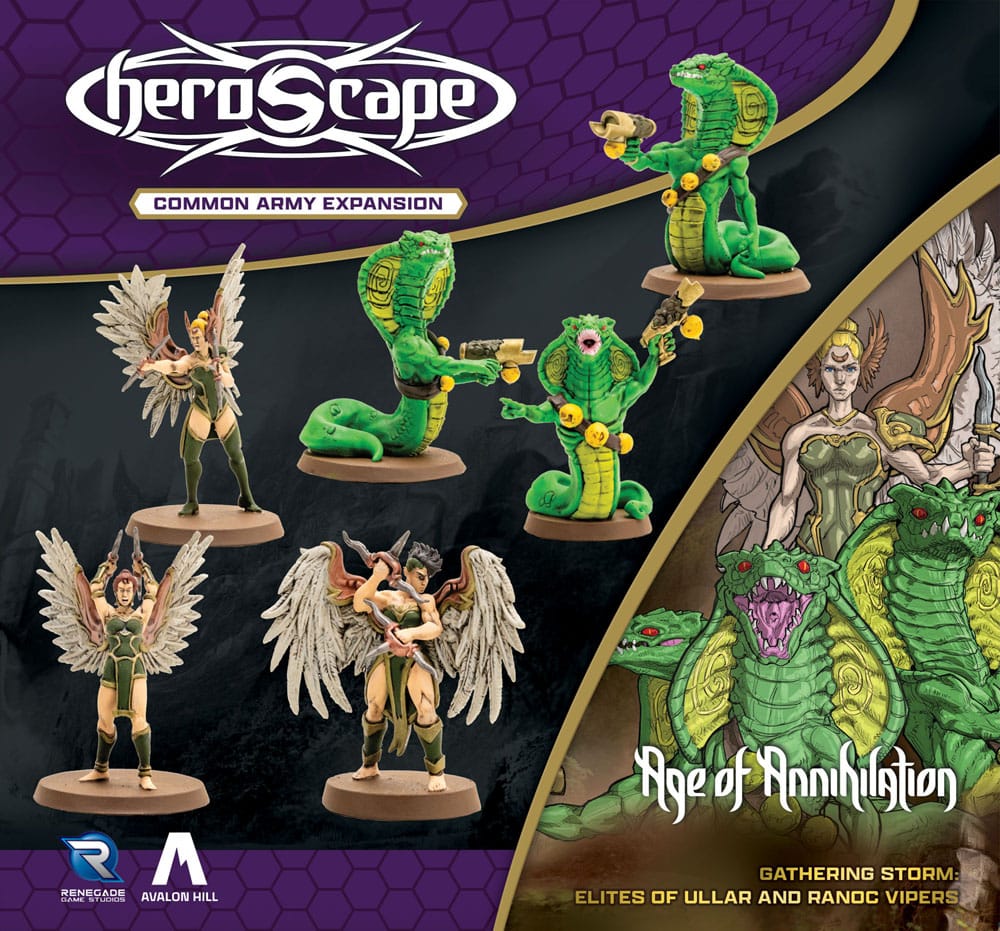 Heroscape expansión del ejército Age of Annihilation Elites of Ullar & Ranoc Vipers (Common) *Edición Inglés*