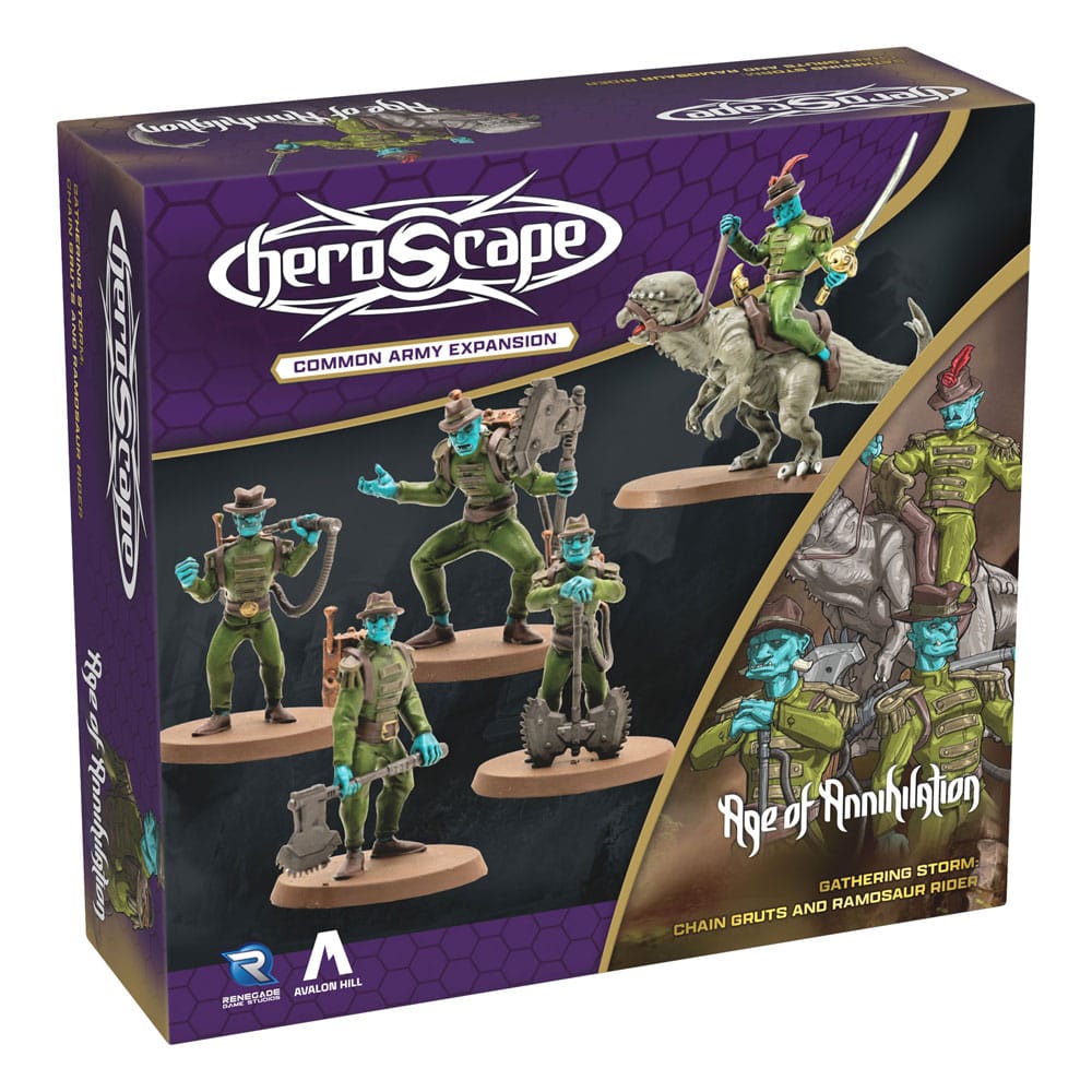 Heroscape expansión del ejército Age of Annihilation Chain Gruts & Ramosaur Rider (Common) *Edición Inglés*