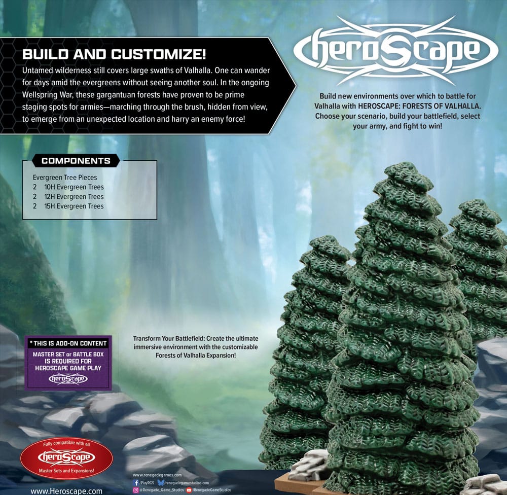 Heroscape expansión del terreno Forests of Valhalla *Edición Inglés*