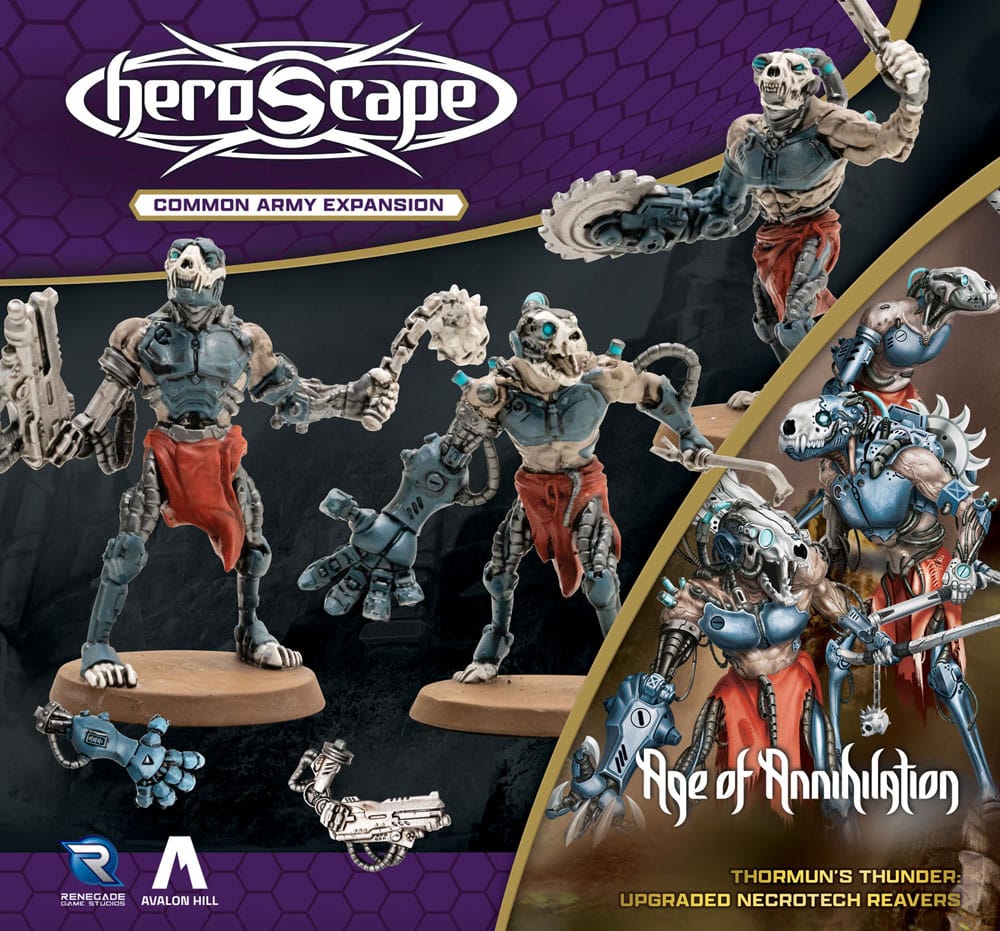 Heroscape expansión del ejército Age of Annihilation Upgraded Necrotech Reavers (Common) *Edición Inglés*