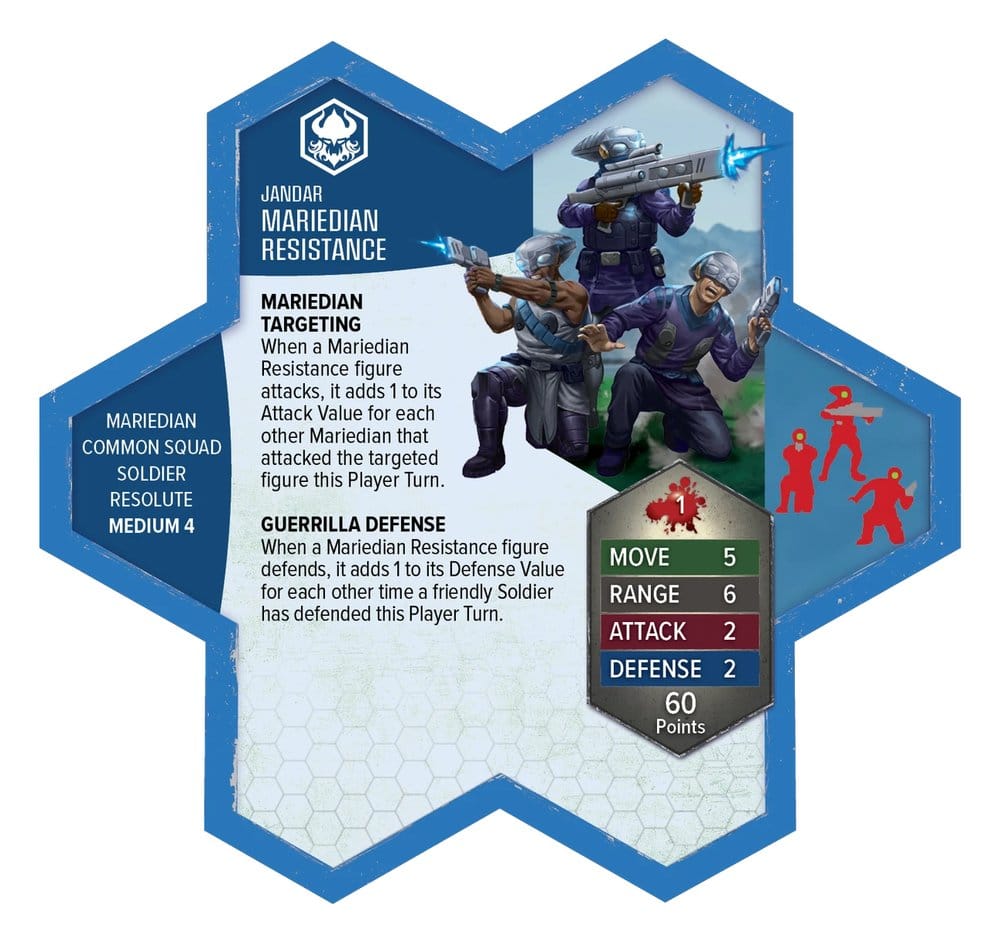 Heroscape Expansão de exército Mariedian Resistance Fighters Standard Edition *Edição Inglês*