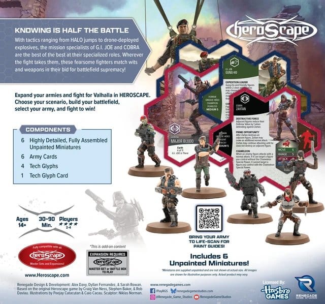 G.I. JOE Heroscape Expansão de exército Mission Specialists Standard Edition *Edição Inglês*