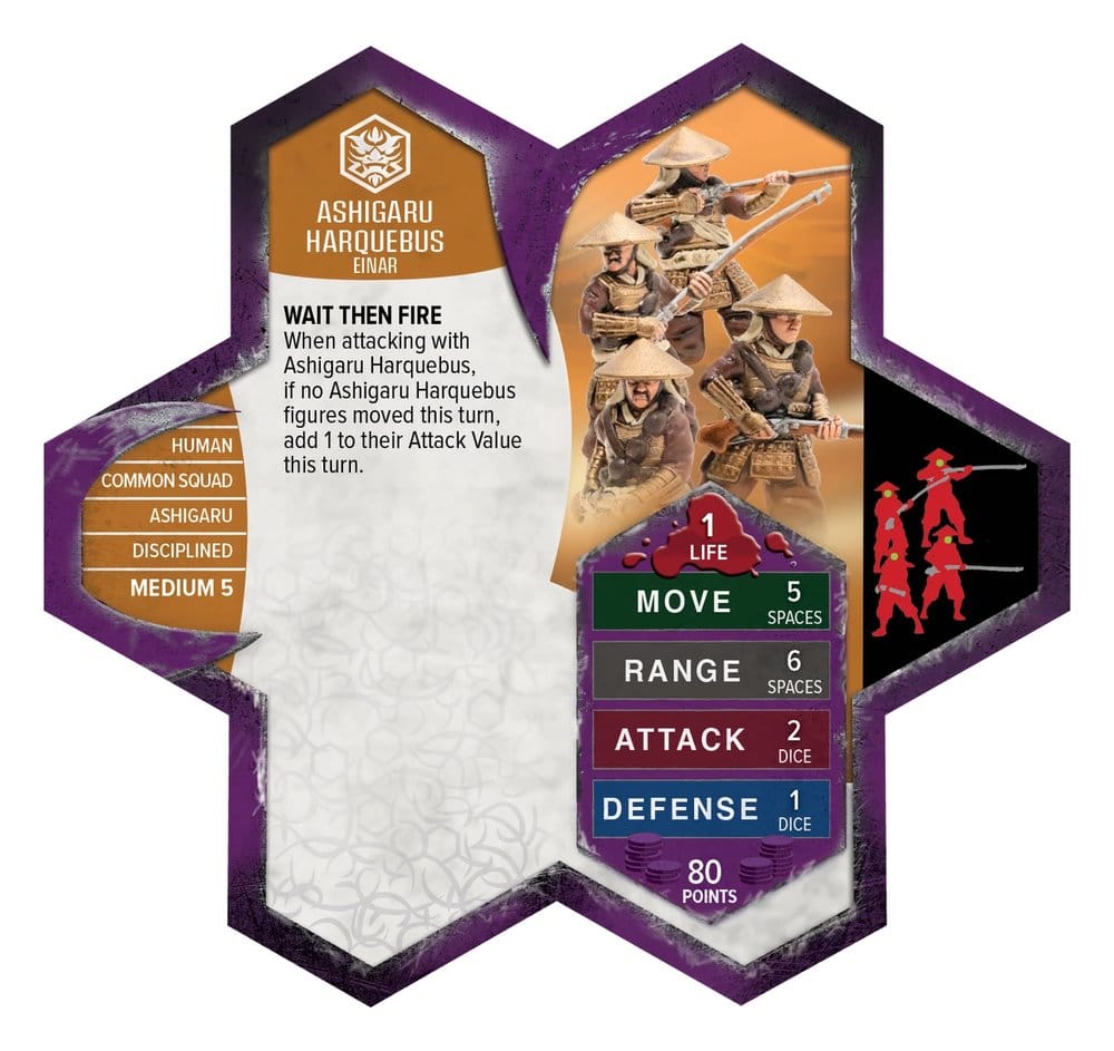 Heroscape Expansão de exército Ashigaru Harquebus Remastered – Standard Edition *Edição Inglês*
