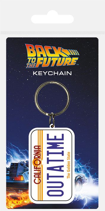 Regreso al Futuro Llavero caucho License Plate 6 cm Frikytopia