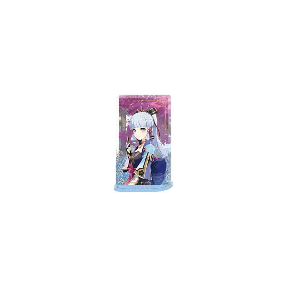 Genshin Impactl Adorno acrílico con purpurina Kamisato Ayaka 11 cm