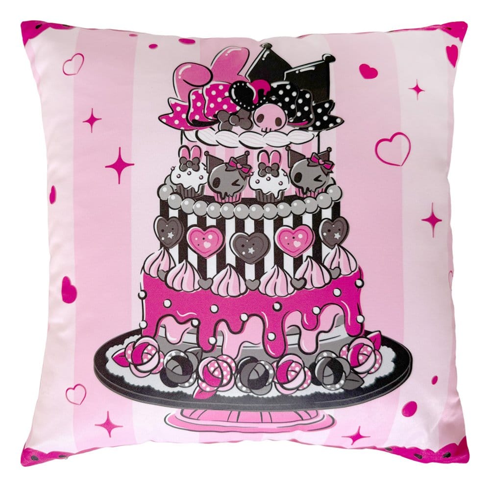 Sanrio Almohadilla Pink Black Party Series Kuromi & My Melody 35 x 35 cm