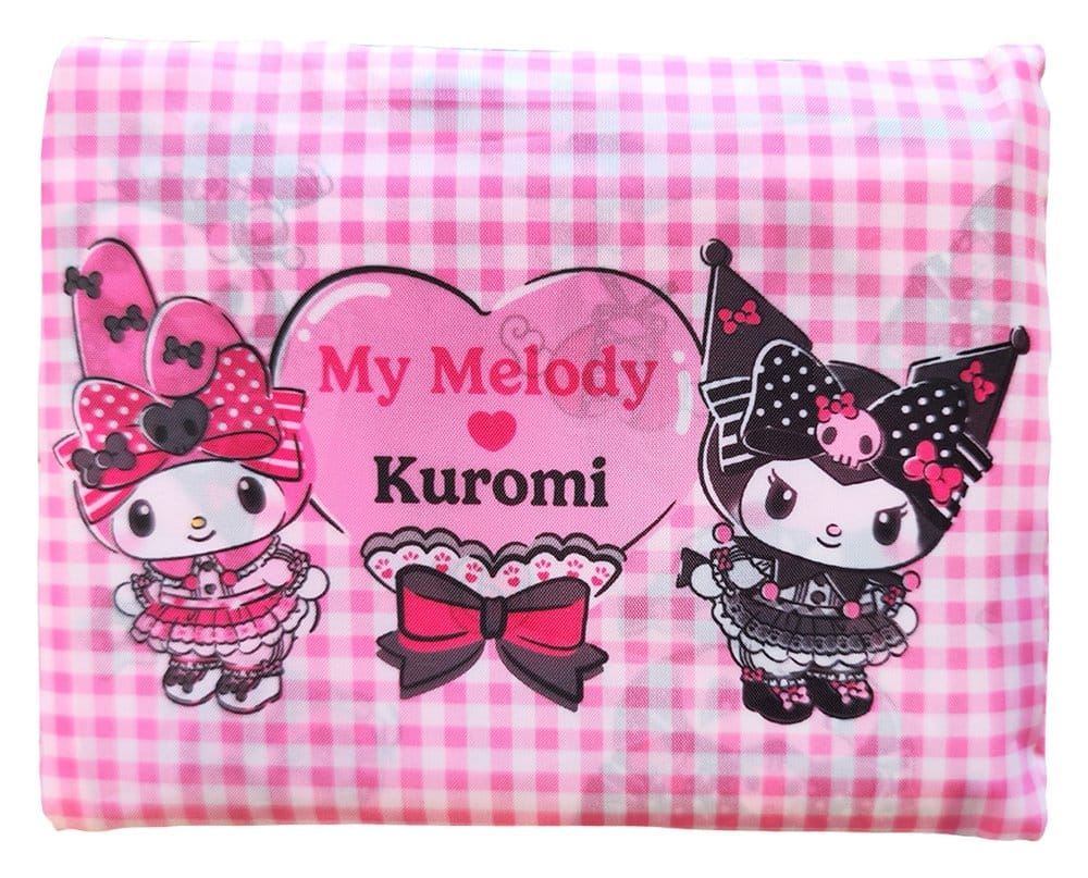 Sanrio Bolsa Pink Black Party Series Kuromi & My Melody Foldable