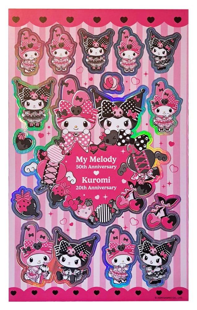 Sanrio Pegatinas Pink Black Party Series Frikytopia
