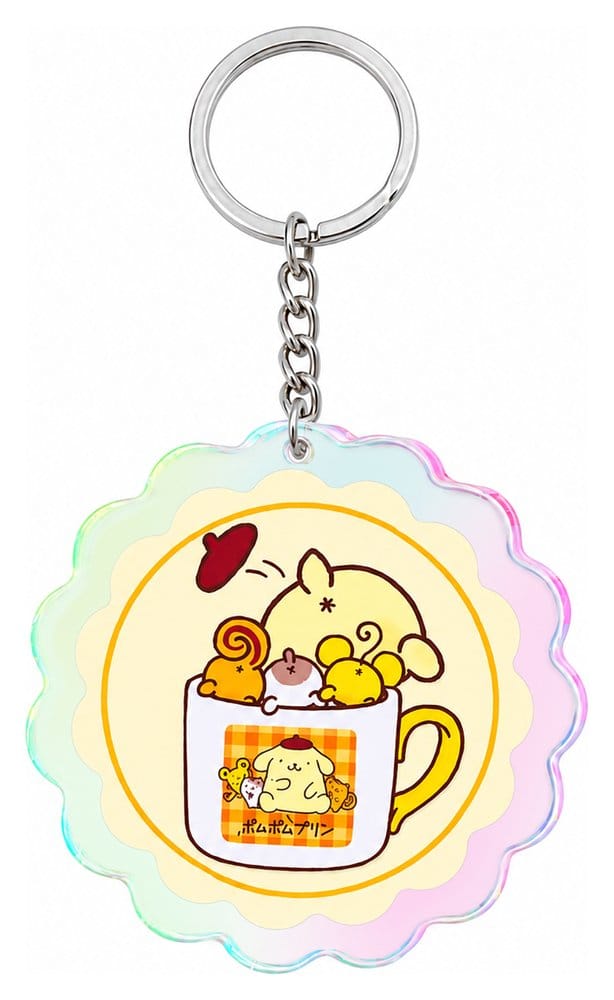 Sanrio Llavero acrílico Pompompurin 30th Anniversary Squishy Cute Purin 02 Frikytopia