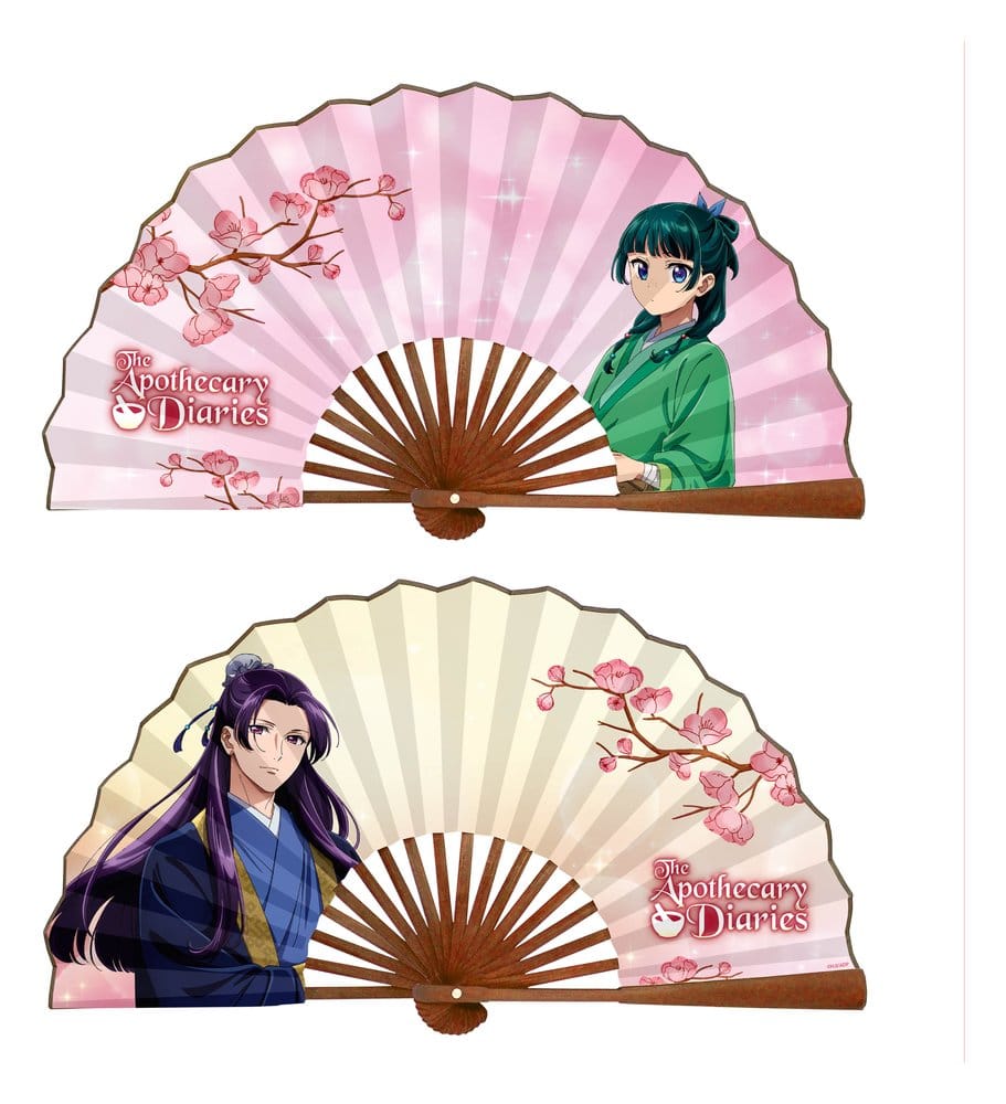Os Diários da Boticária Leque de Bambu Japonês Maomao & Jinshi