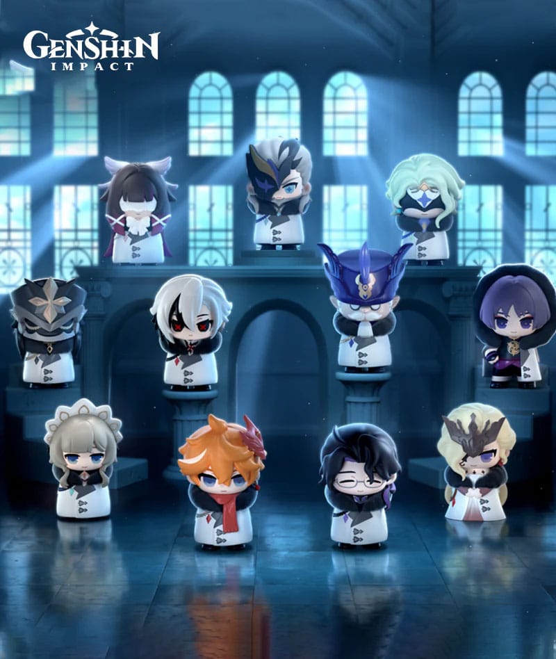 Genshin Impact Minifiguras Fatui Harbingers Chibi Design 7 cm Cajas Sorpresas Expositor (9) Frikytopia