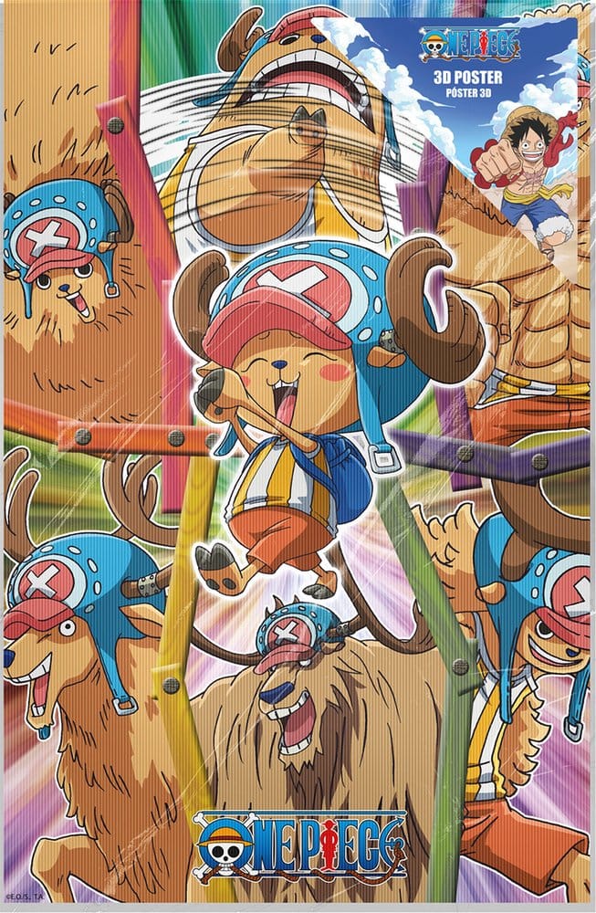 One Piece Póster 3D Chopper 38 x 58 cm