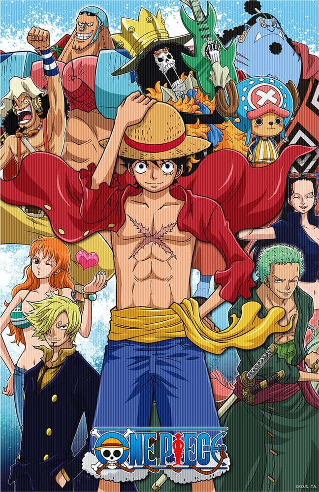 One Piece Póster 3D Group Fishman Island 38 x 58 cm