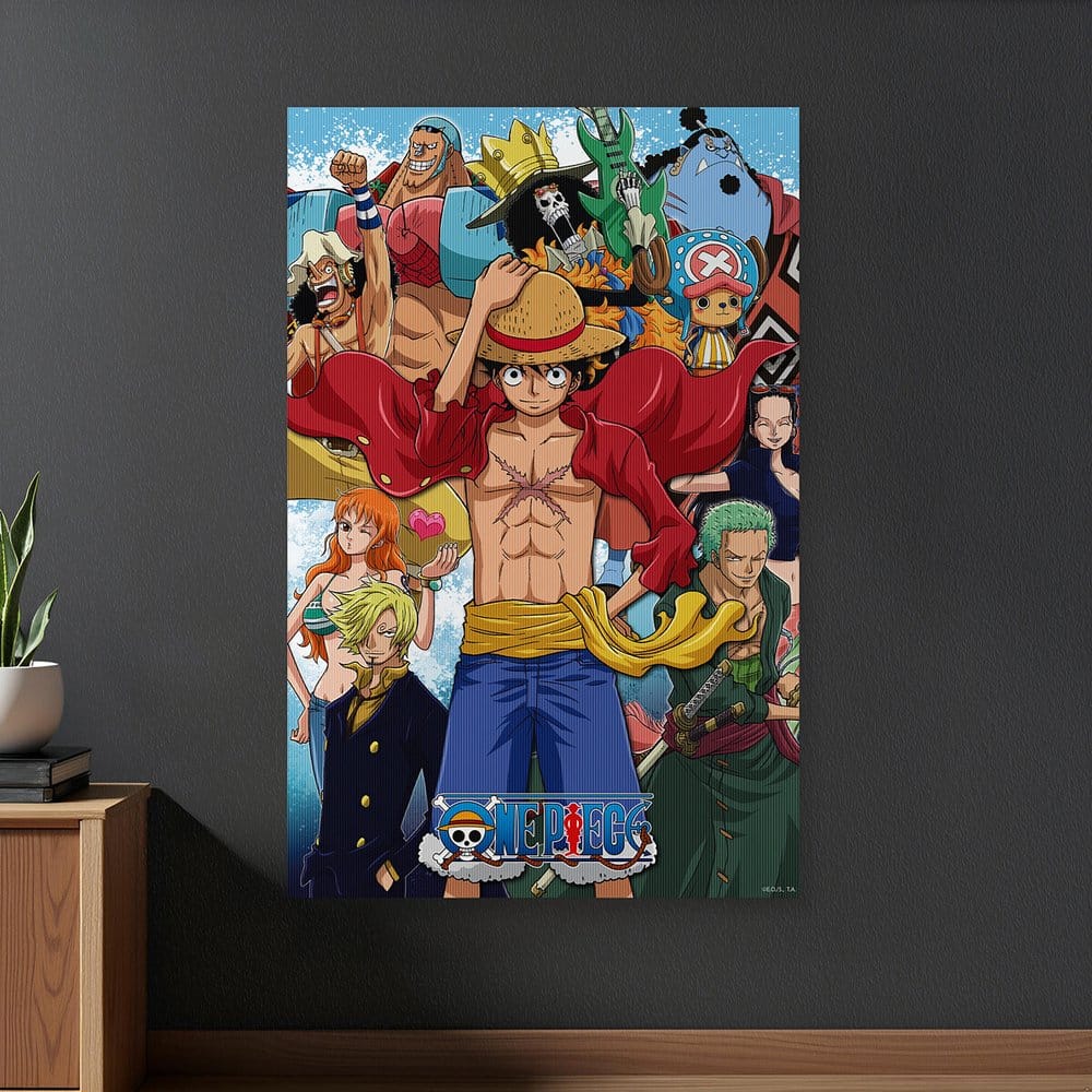 One Piece Póster 3D Group Fishman Island 38 x 58 cm