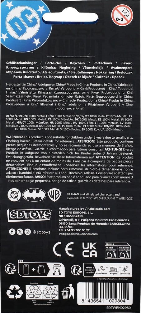 Llavero mosqueton sd toys dc comics batman logo